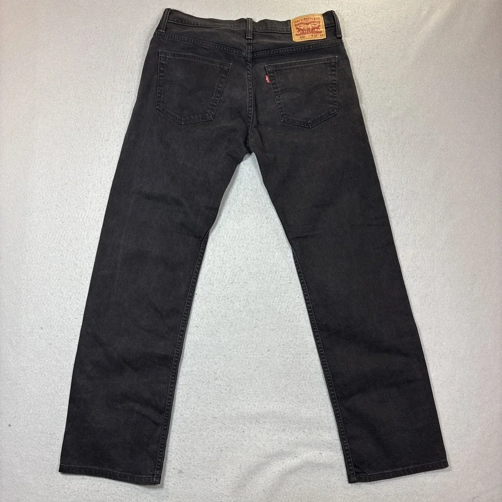 Levi's 569 Loose Straight Jeans Mens 32x34 Black Relaxed Denim